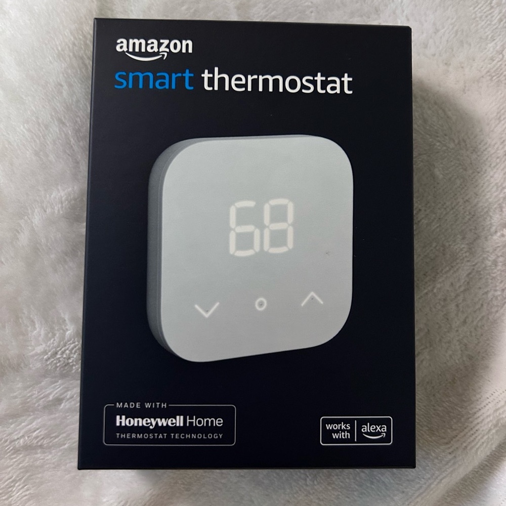 Amazon Smart Thermostat, White ~ NEW